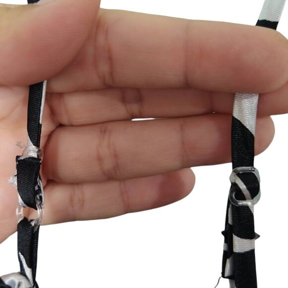 SPEECHLESS Juniors Sz 9 Black White Leaf Print Dress A-Line Knee Length Straps - Picture 9 of 10